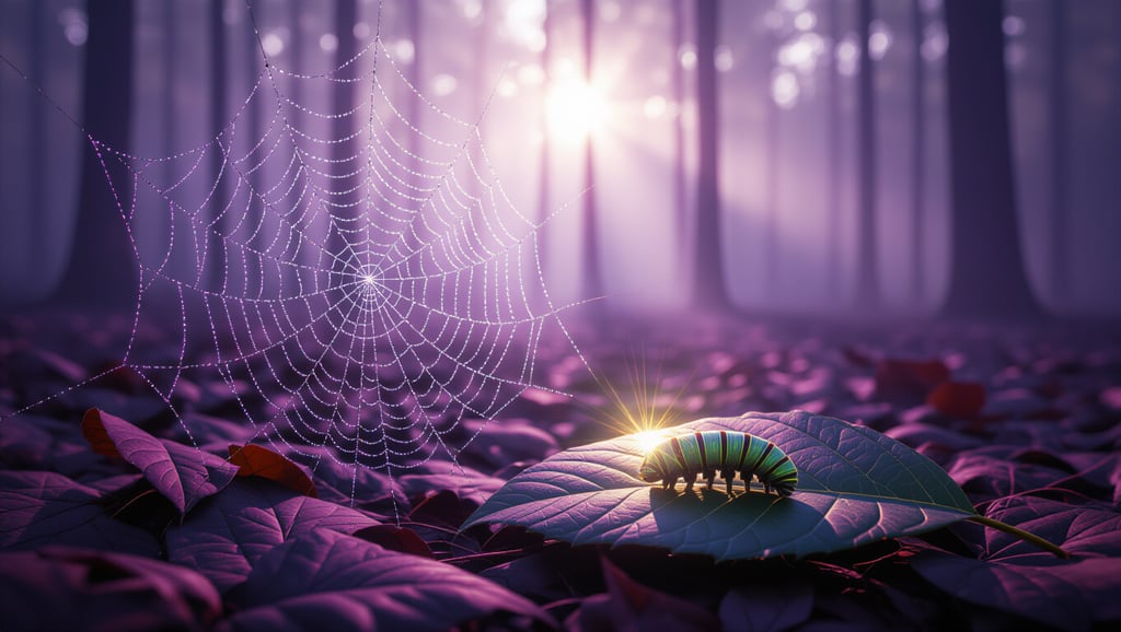🕷️ 거미와 애벌레 꿈: 관계와 성장의 암시